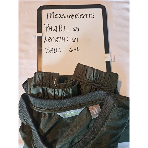 IZOD Men's Size Small V-neck Nylon Windbreaker Pullover Golf Pockets Banded - Picture 11 of 11